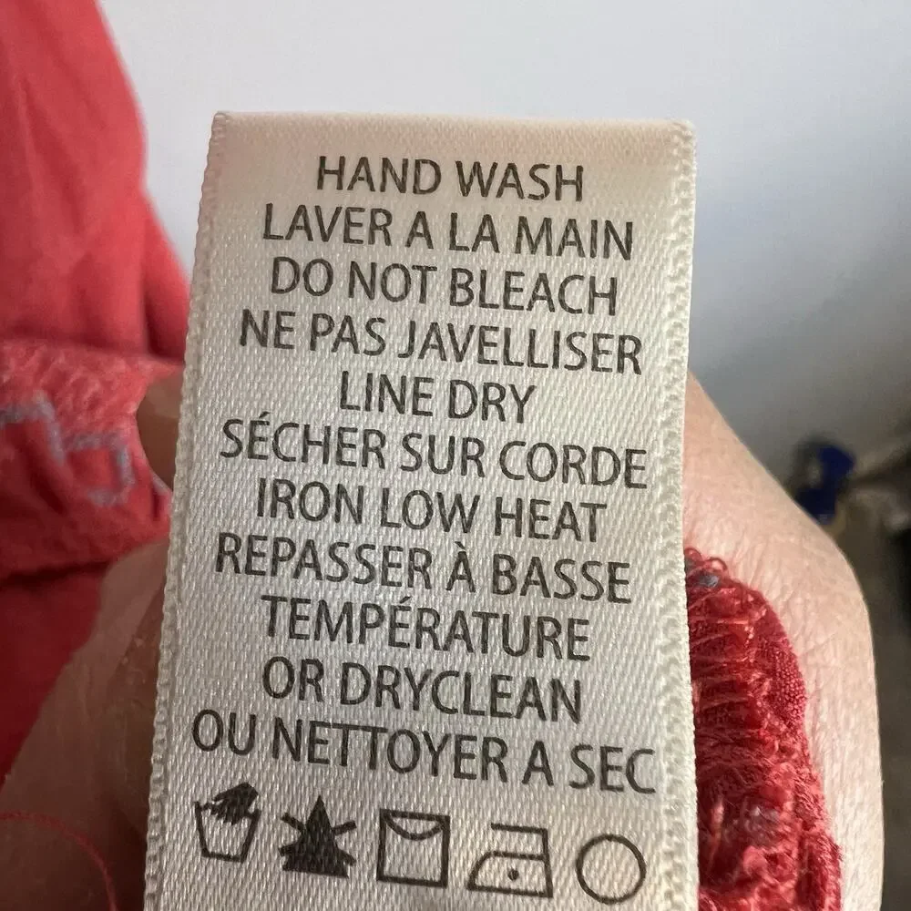 NWT Max Studio Red Mini Dress Sz L College Sundress Vacation Embroidered Ruffle - Picture 13 of 14